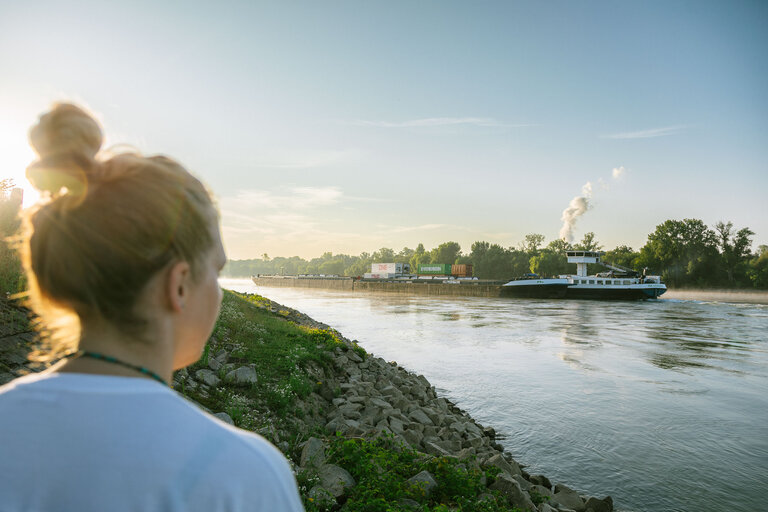 Ambulanter Hospiz- und Palliativberatungsdienst Ludwigshafen. Blick von der Parkinsel auf den Rhein