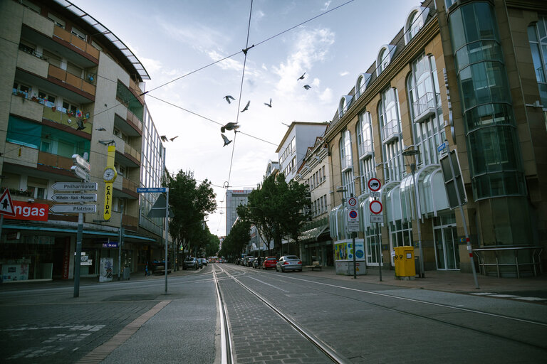 AHPB Ludwigshafen: Blick vom Berliner Platz in die Wredestrasse
